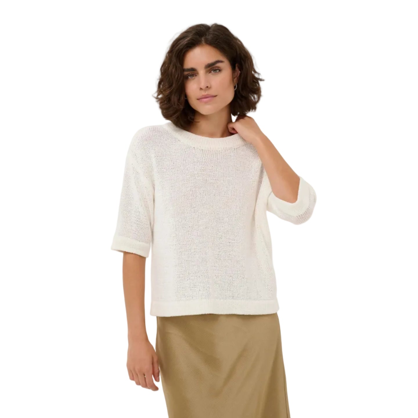 Kaffe Womens KAsevita Pullover Chalk