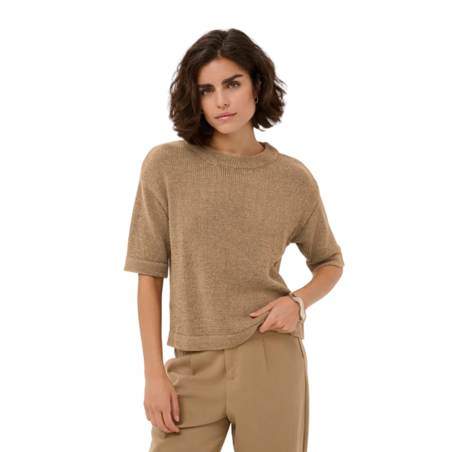 Kaffe Womens KAsevita Pullover Petrified Oak