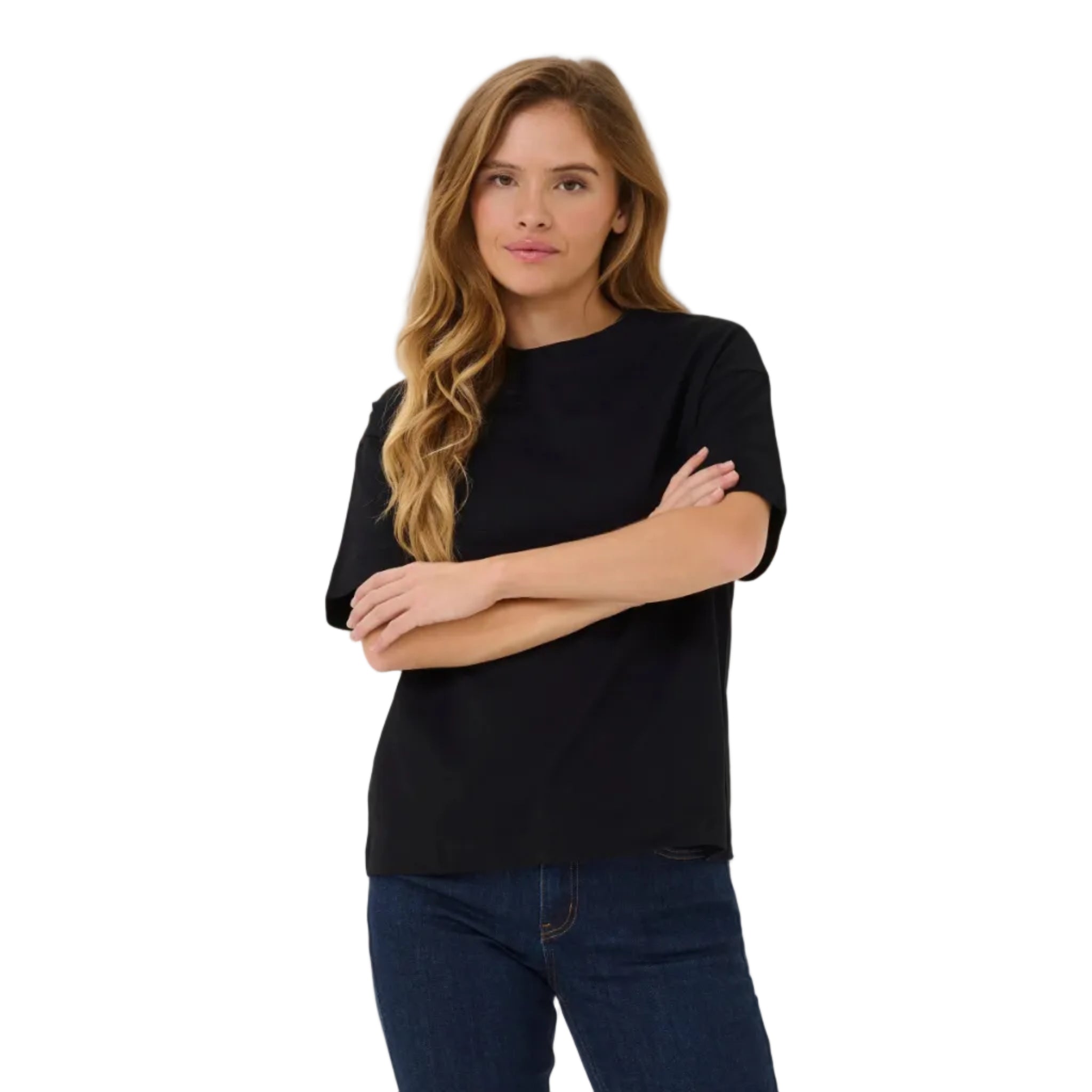 Kaffe women's black denim t-shirt