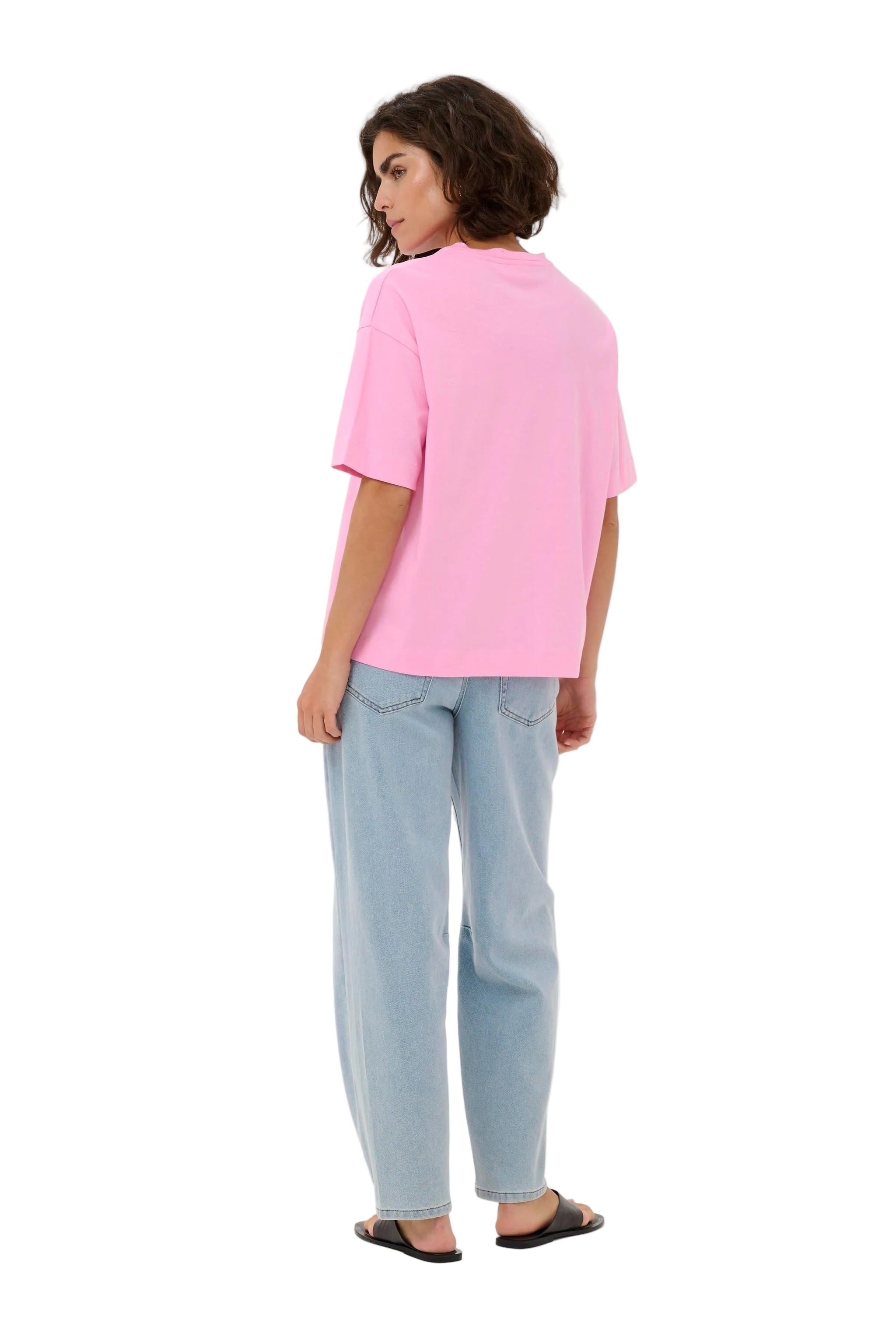 Kaffe Womens KAtomina T-Shirt Pink Frosting