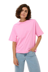 Kaffe Womens KAtomina T-Shirt Pink Frosting