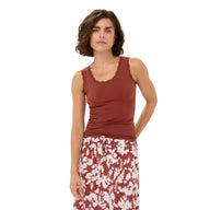 Kaffe Womens KAomi Top Henna
