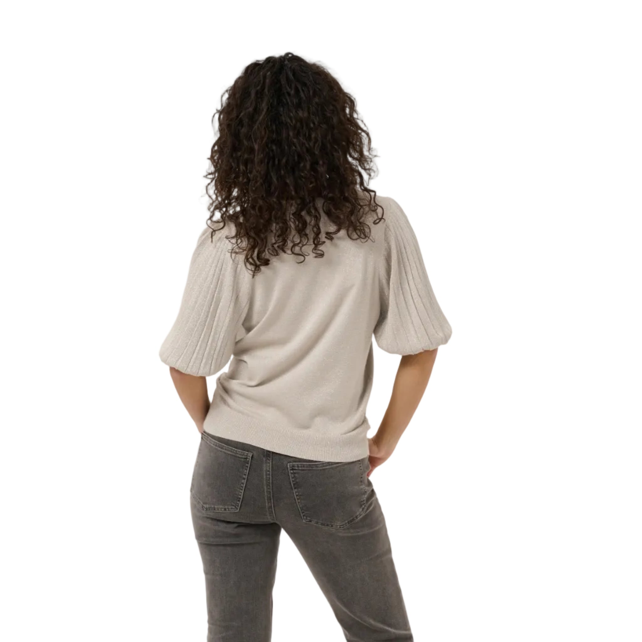 Kaffe Womens KAregina Pleat Pullover Feather Grey