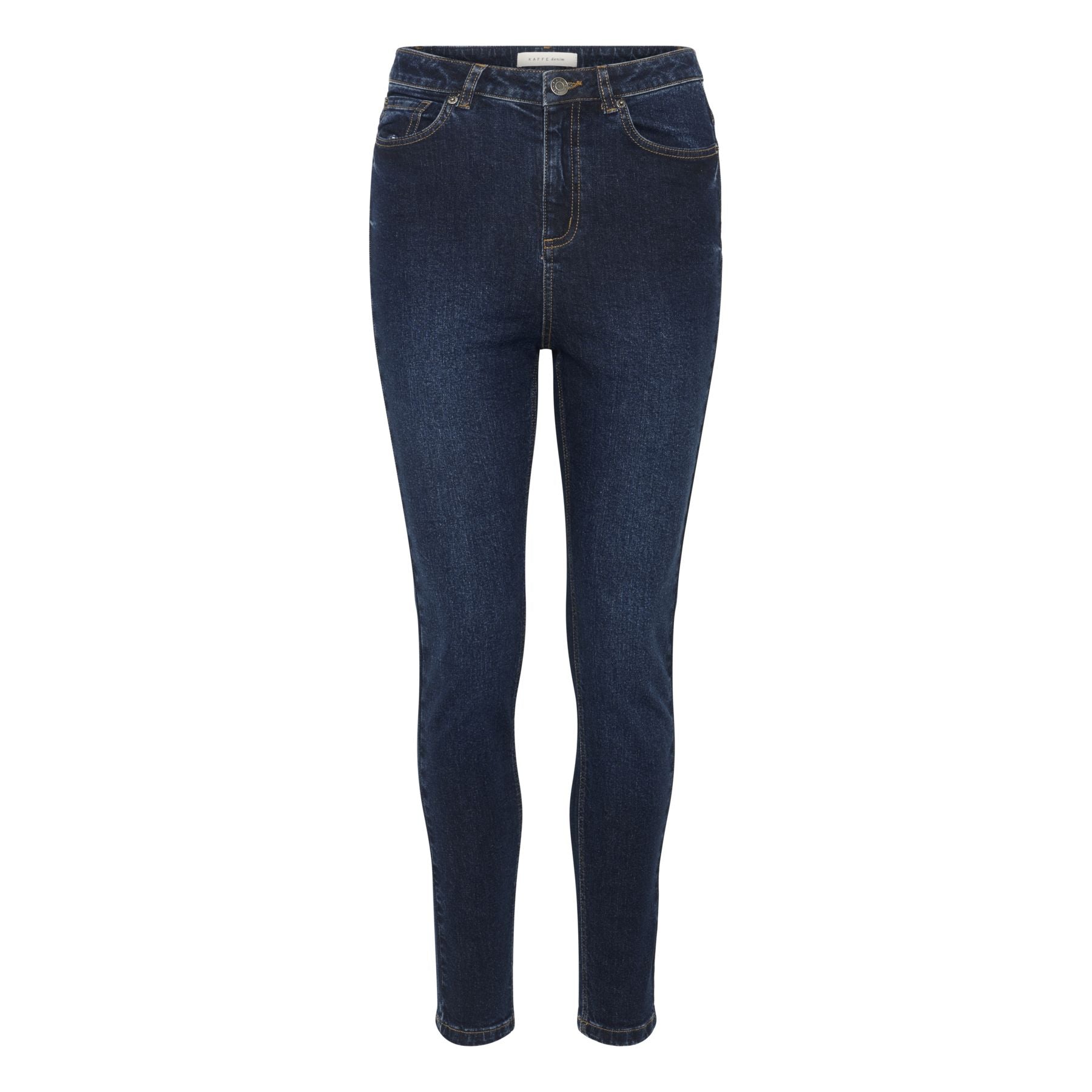 Kaffe Womens Jeans Willow HW Slim Fit Dark Blue Denim