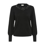 Kaffe Womens Pullover Lizza Bead Black Deep