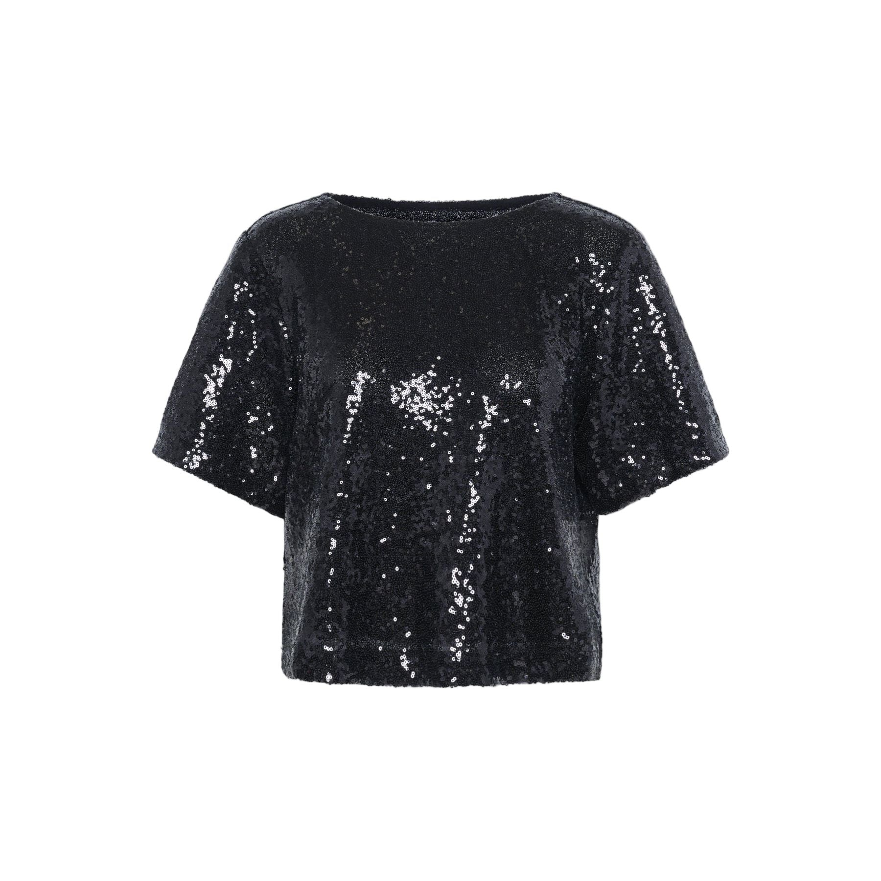 Kaffe Womens Blouse Miranda Sequin Black Deep
