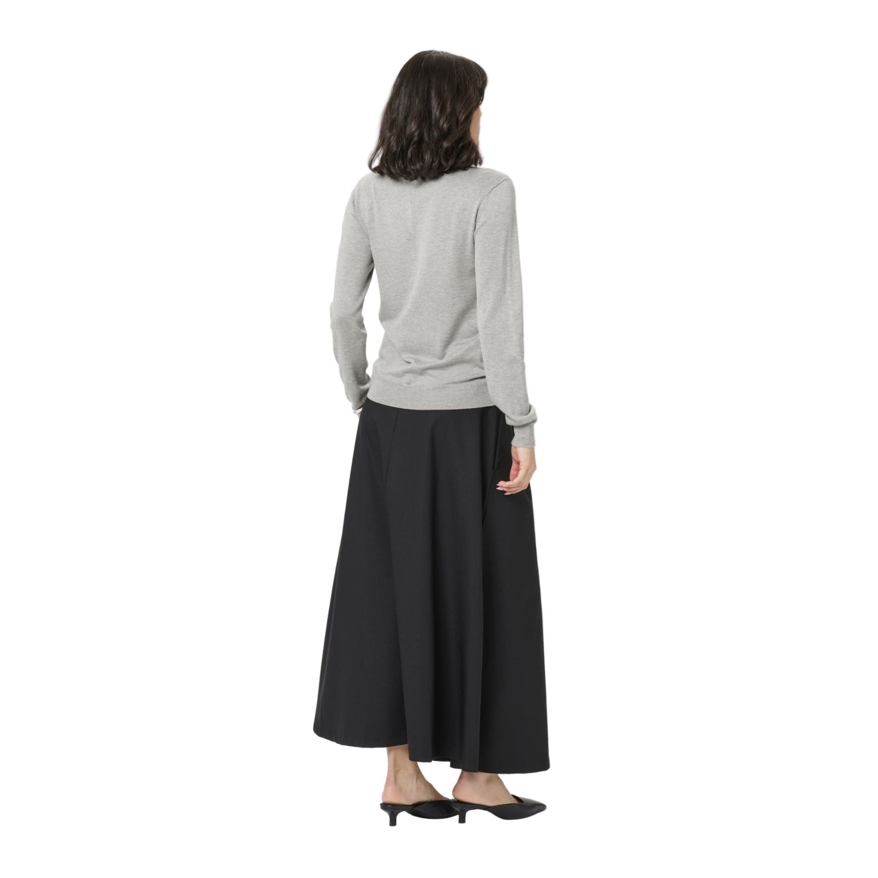 Kaffe Womens Pullover Jada Polo Grey Melange