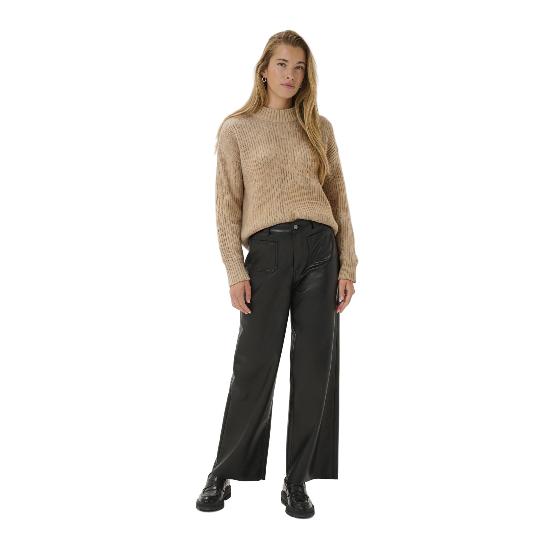 Kaffe Womens Jeans Mikka PU Black Deep