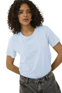 Kaffe Womens T-Shirt Jean Powder Blue