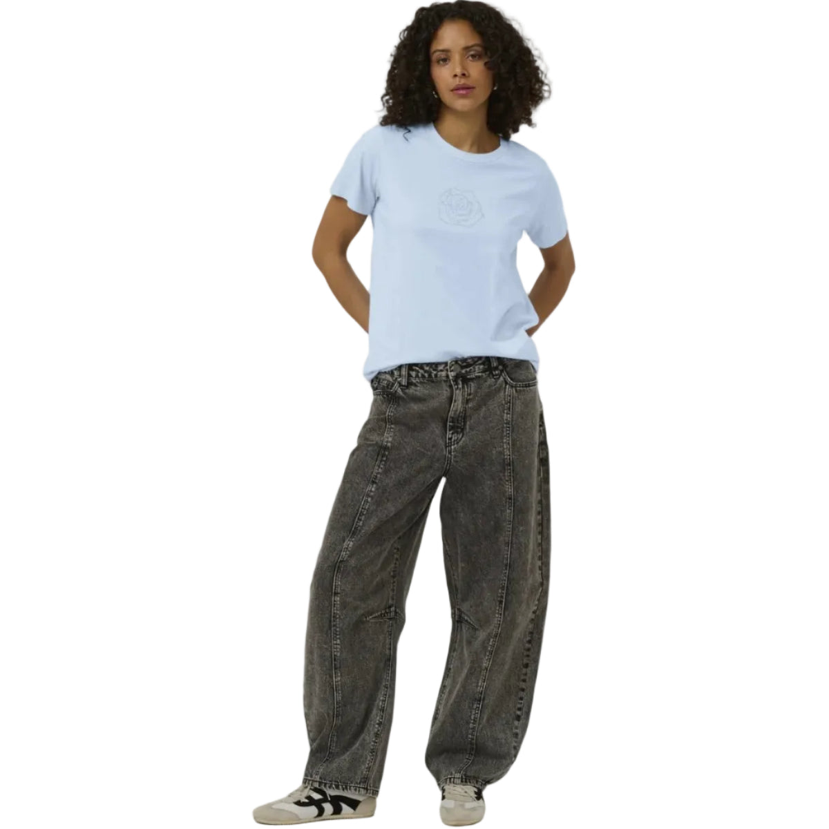 Kaffe Womens T-Shirt Jean Powder Blue