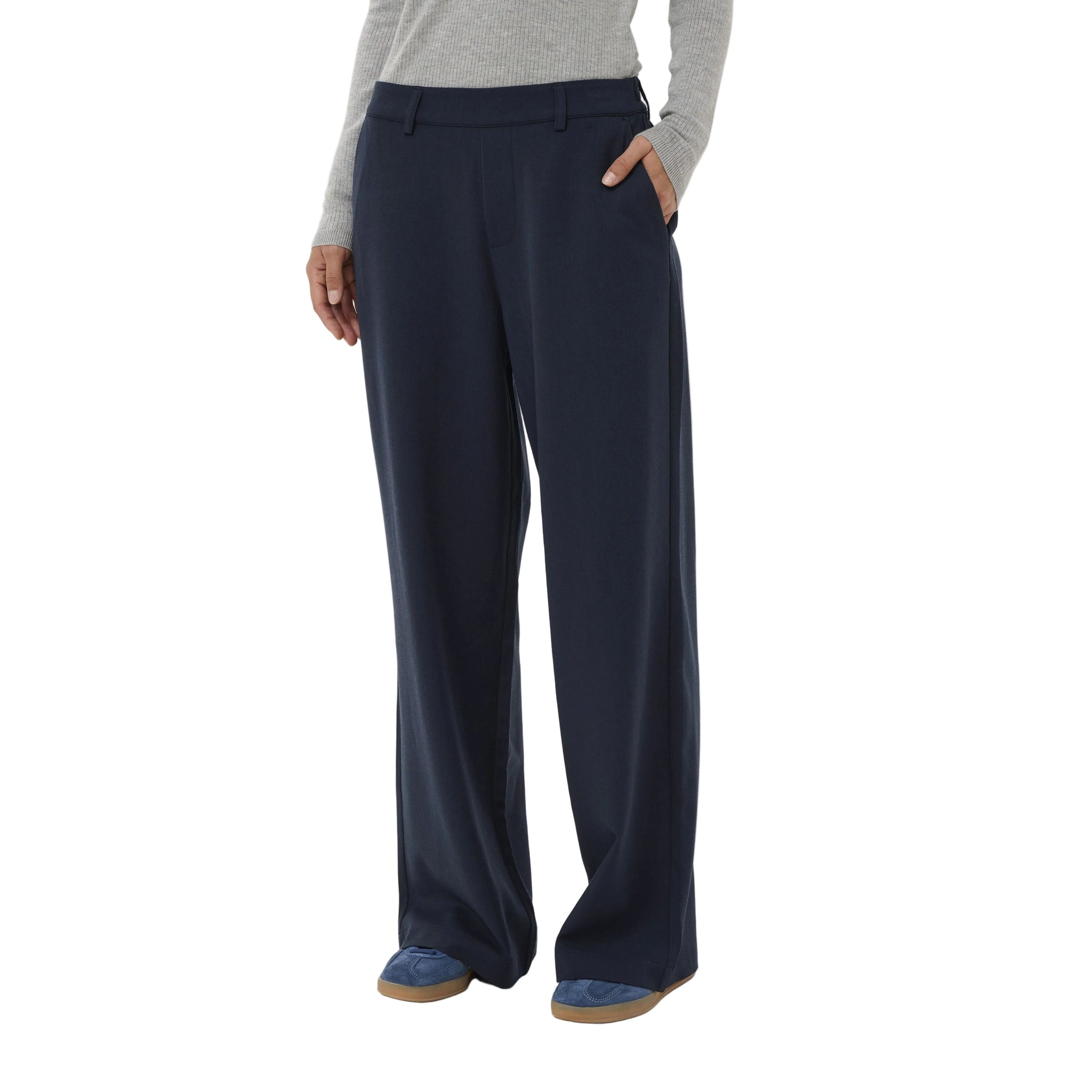 Kaffe Womens KAvalley Pants Midnight Marine