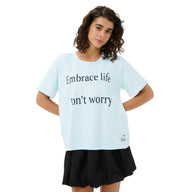 Kaffe Womens KAchelsea T-Shirt Nantucket Breeze