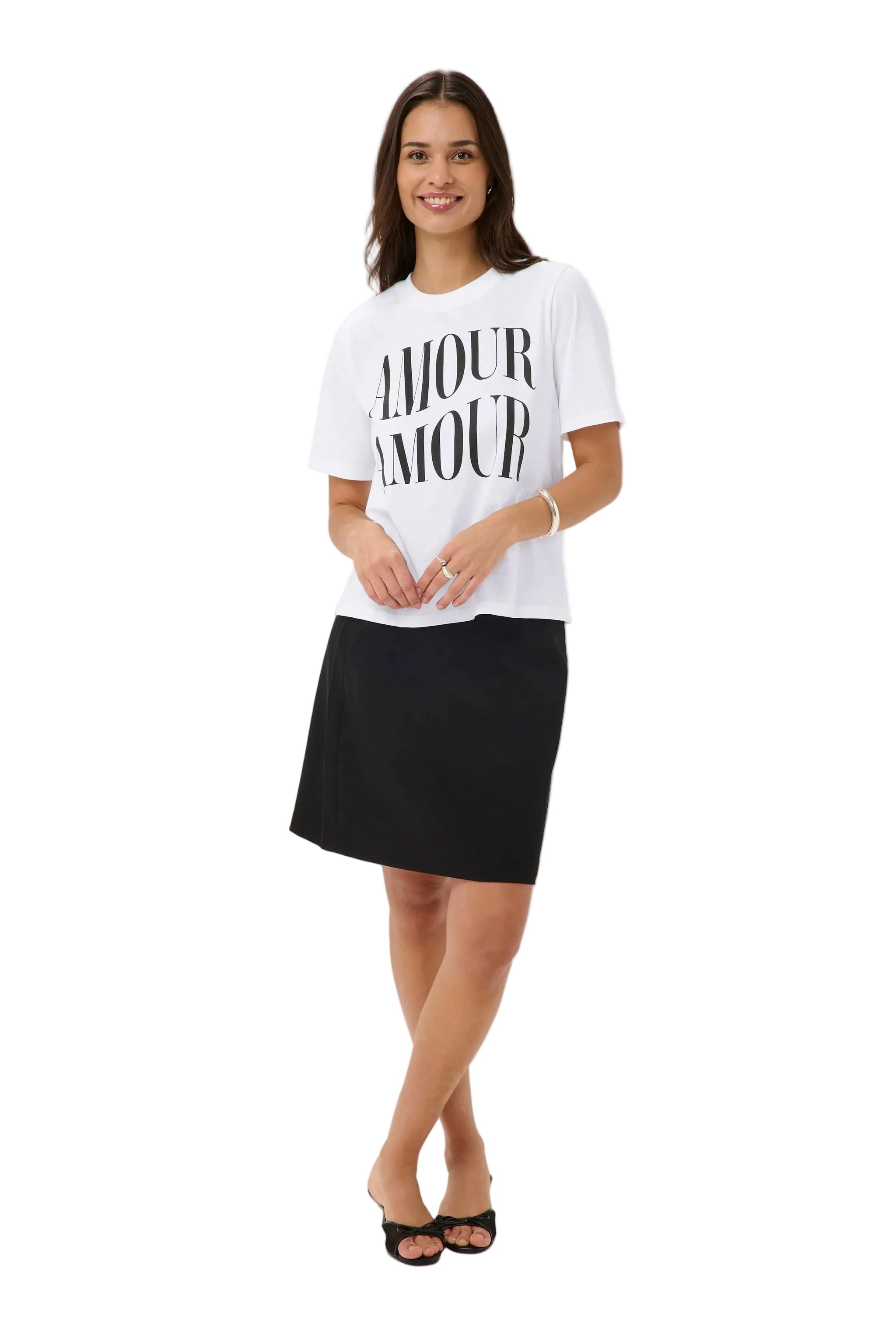Kaffe Womens KAcherie T-Shirt Optical White