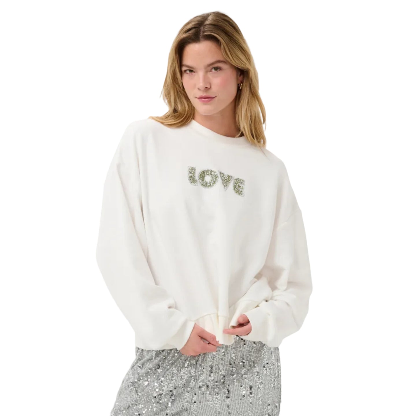 Kaffe Womens KAlila Sweatshirt Chalk