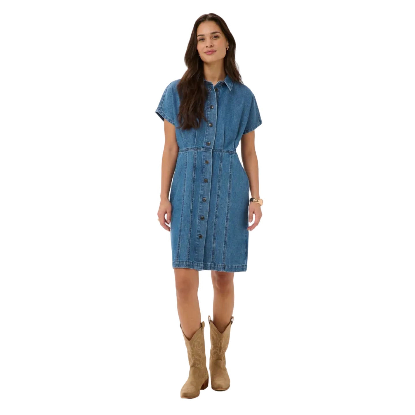Kaffe Womens KAvalena Denim Dress Blue