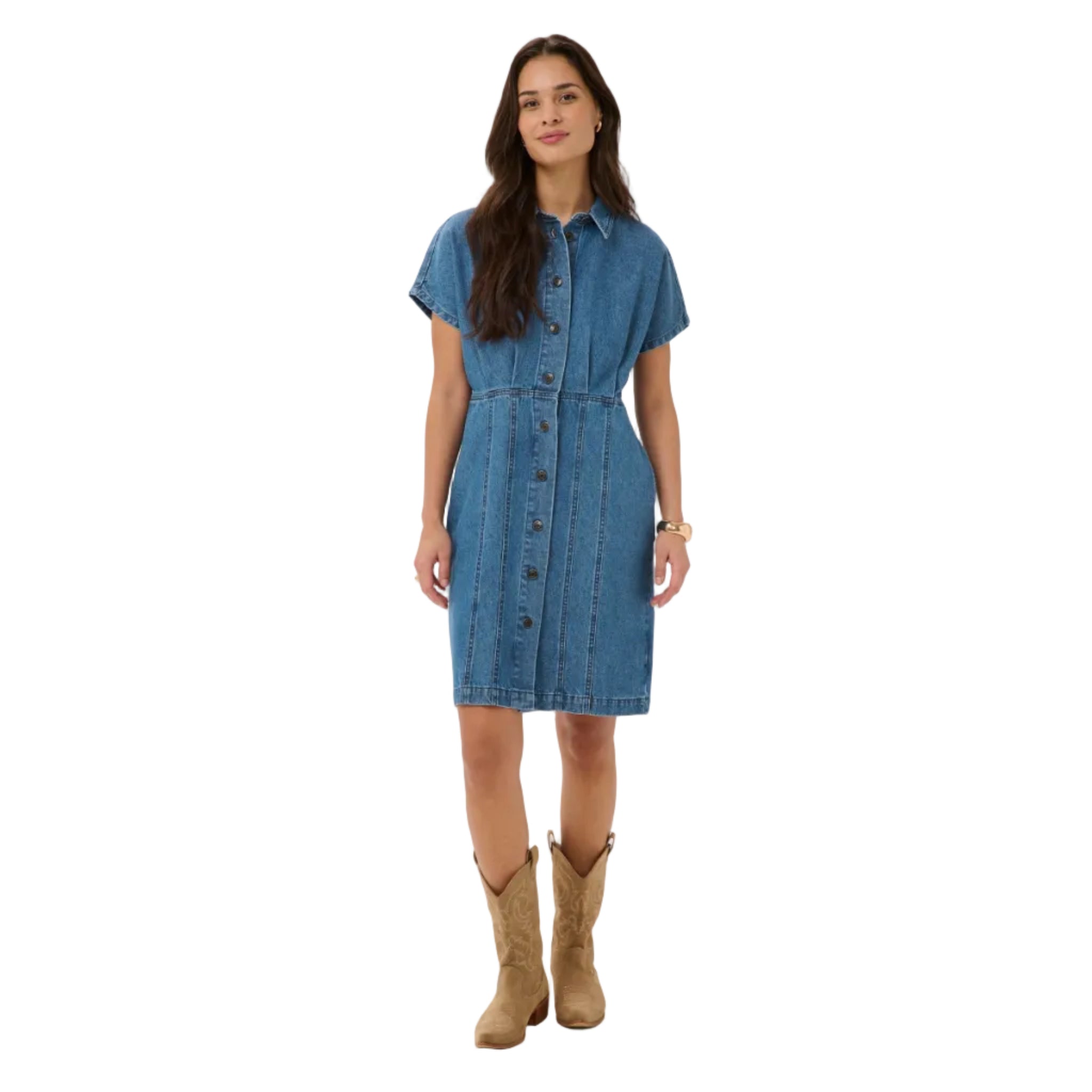 Kaffe Womens KAvalena Denim Dress Blue