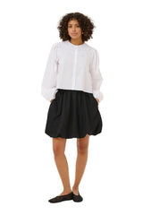 Kaffe women's white shirt with elasticated