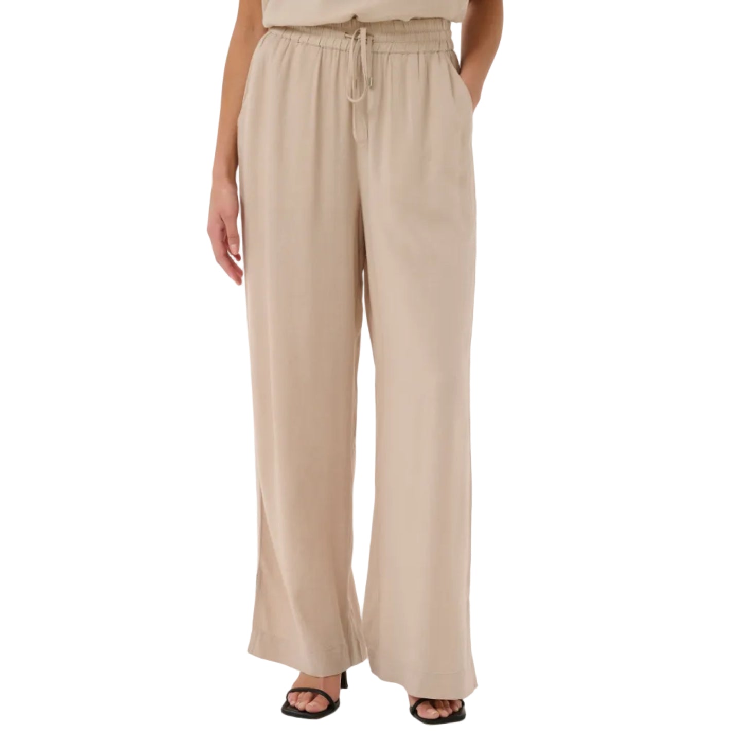 Kaffe Womens Milia Wide Pant Feather Grey