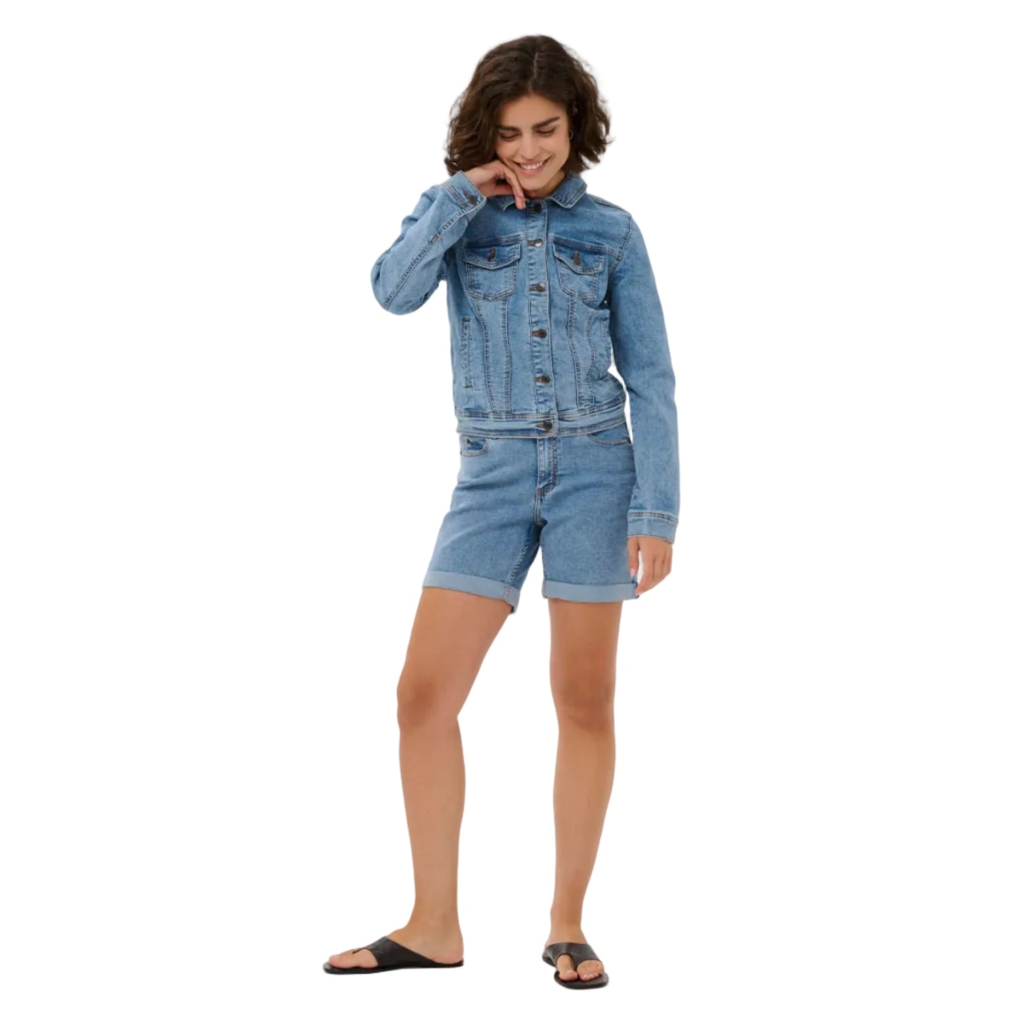Kaffe Womens KAvilma Denim Shorts Blue