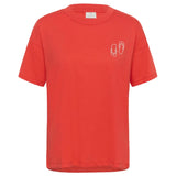 Kaffe Womens T-Shirt Annemette Poppy Red