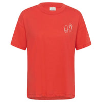 Kaffe Womens T-Shirt Annemette Poppy Red