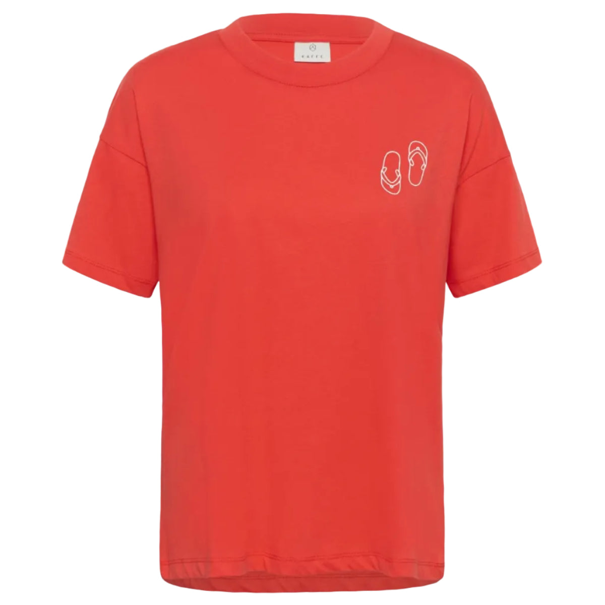 Kaffe Womens T-Shirt Annemette Poppy Red