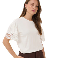 Kaffe Womens KAhermia T-Shirt Chalk