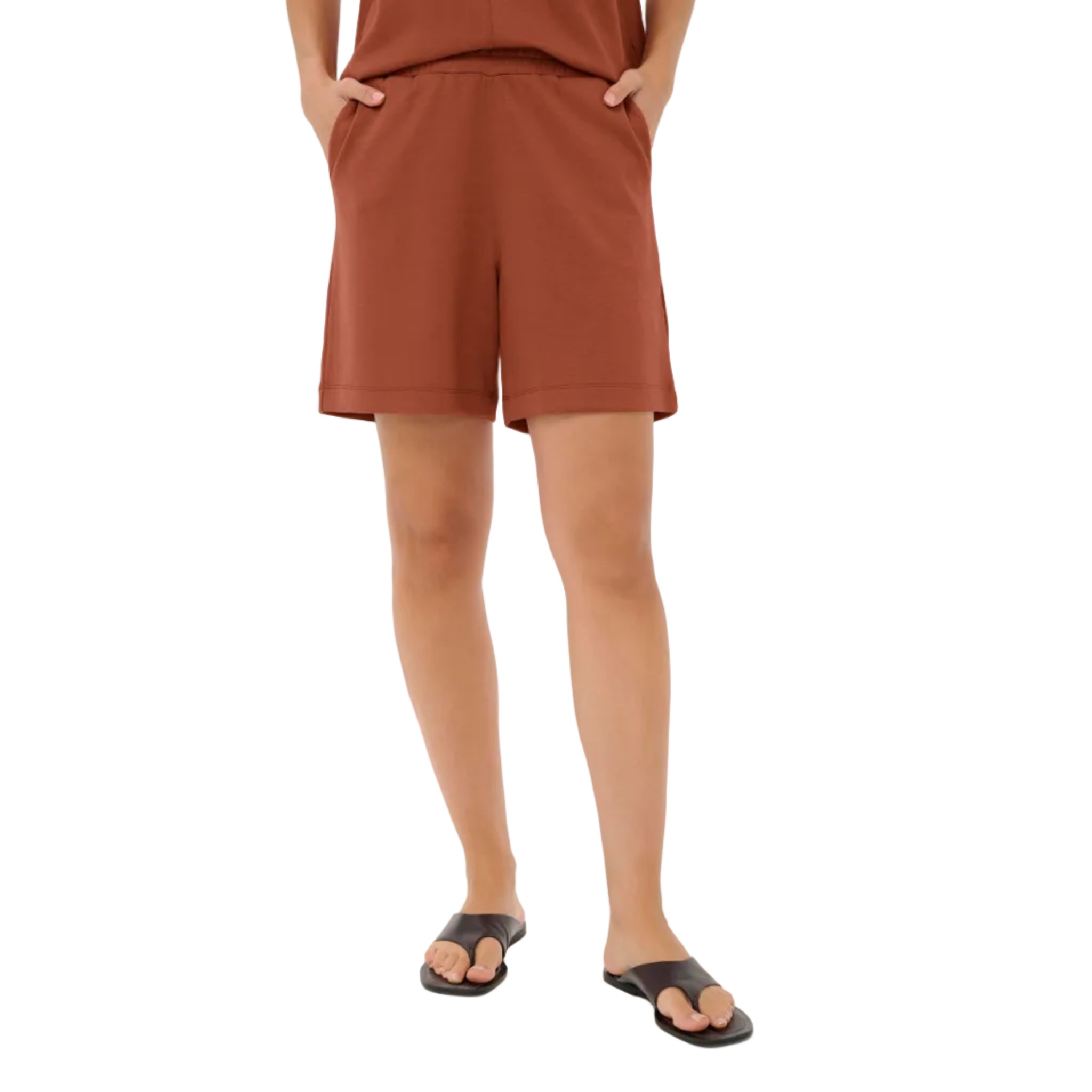 Kaffe Womens KAannie Jersey Shorts Henna