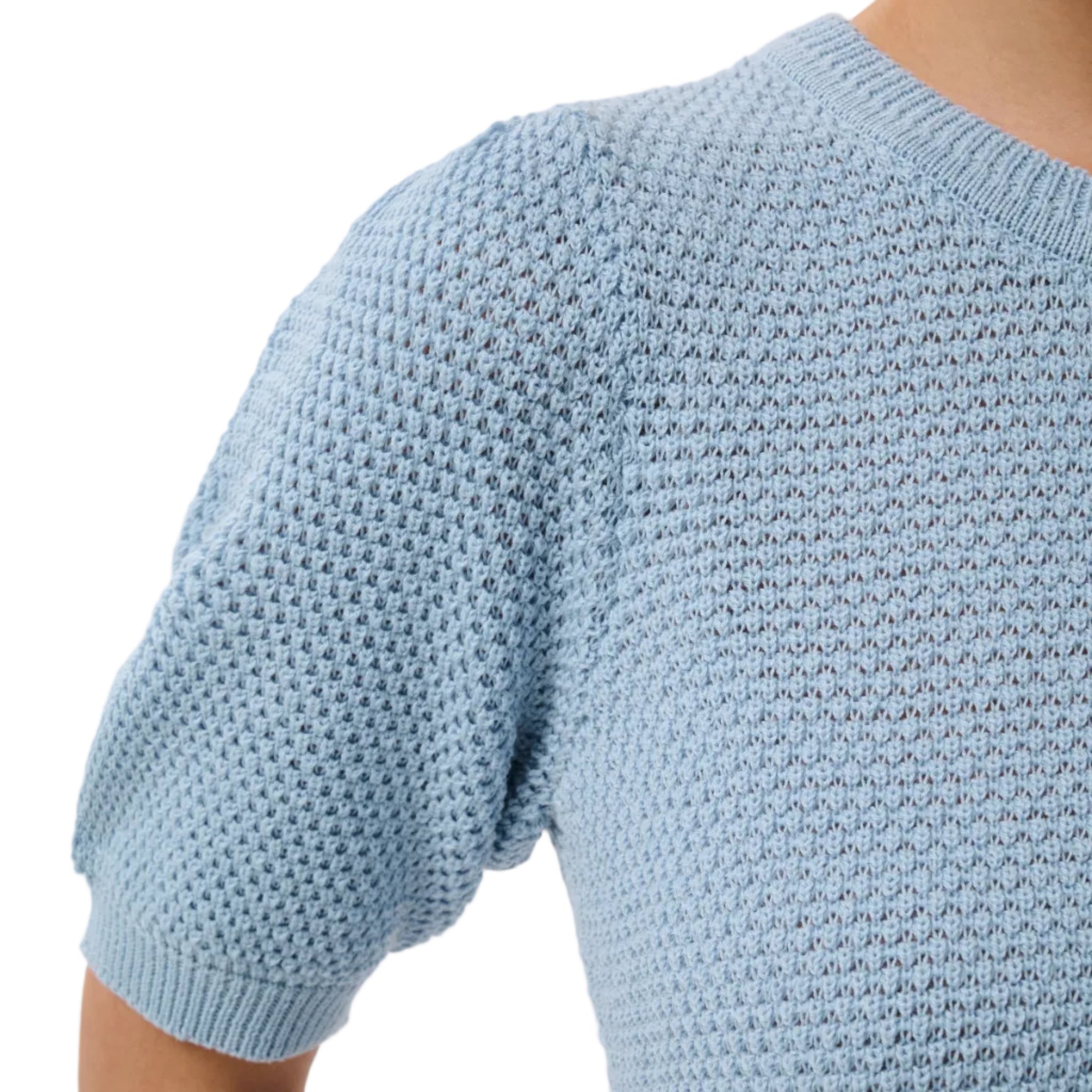 Kaffe Womens KAvivian Knit Pullover Blue Fog