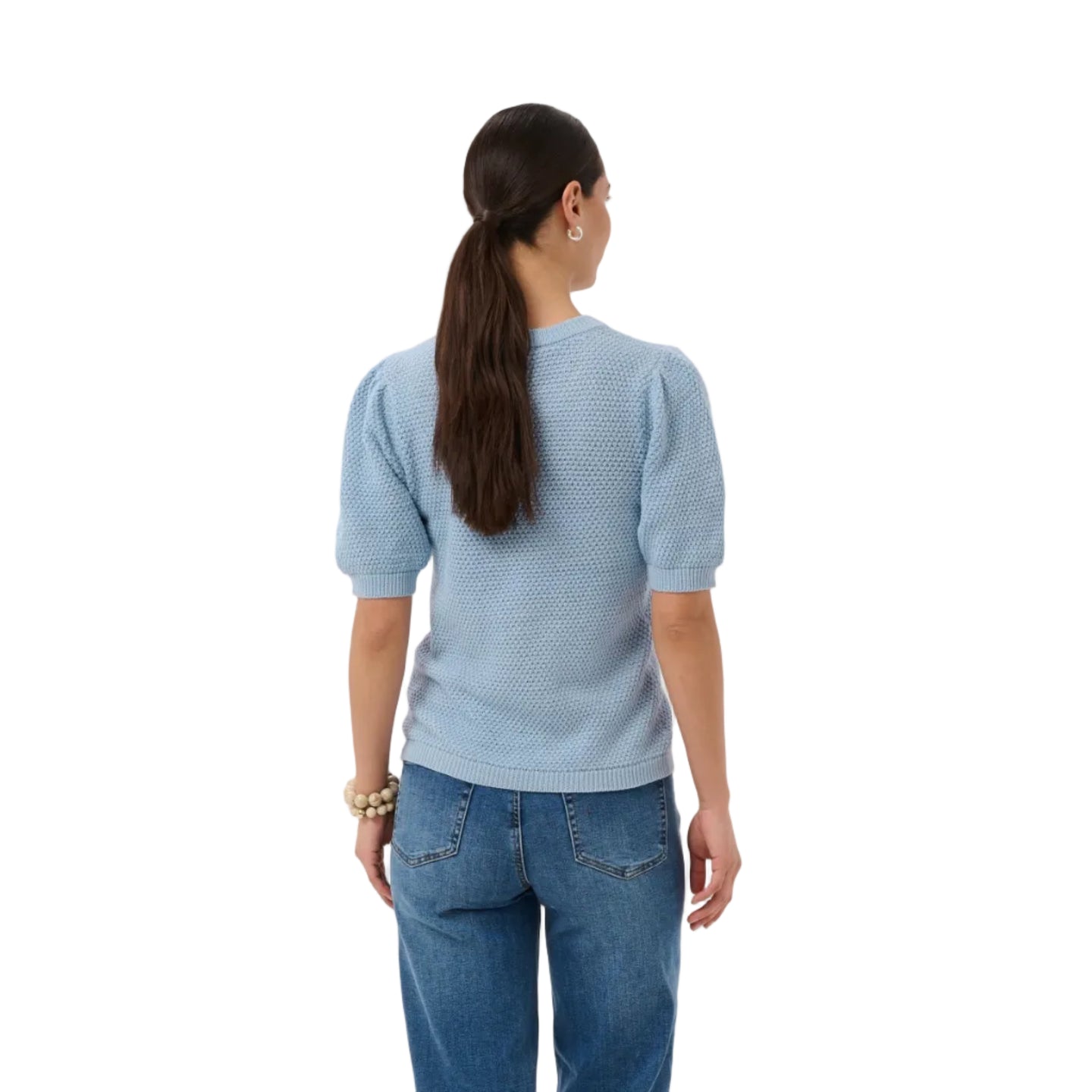 Kaffe Womens KAvivian Knit Pullover Blue Fog