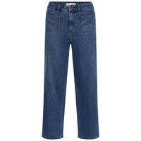 Kaffe Womens Jeans Brook HW Cropped Medium Blue Denim