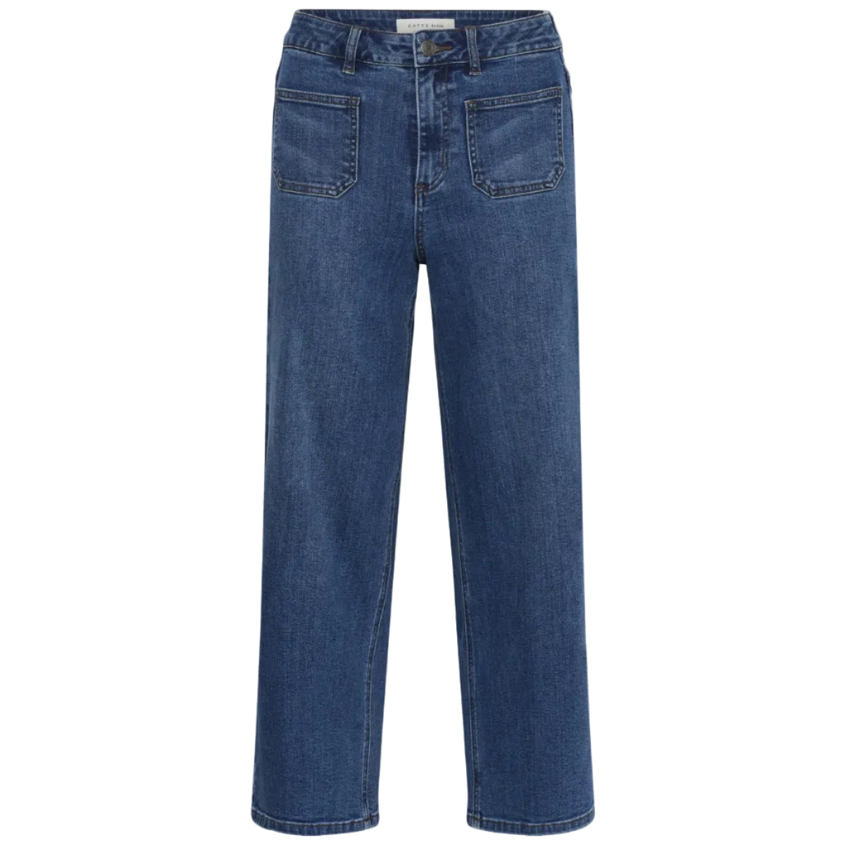 Kaffe Womens Jeans Brook HW Cropped Medium Blue Denim