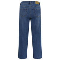 Kaffe Womens Jeans Brook HW Cropped Medium Blue Denim