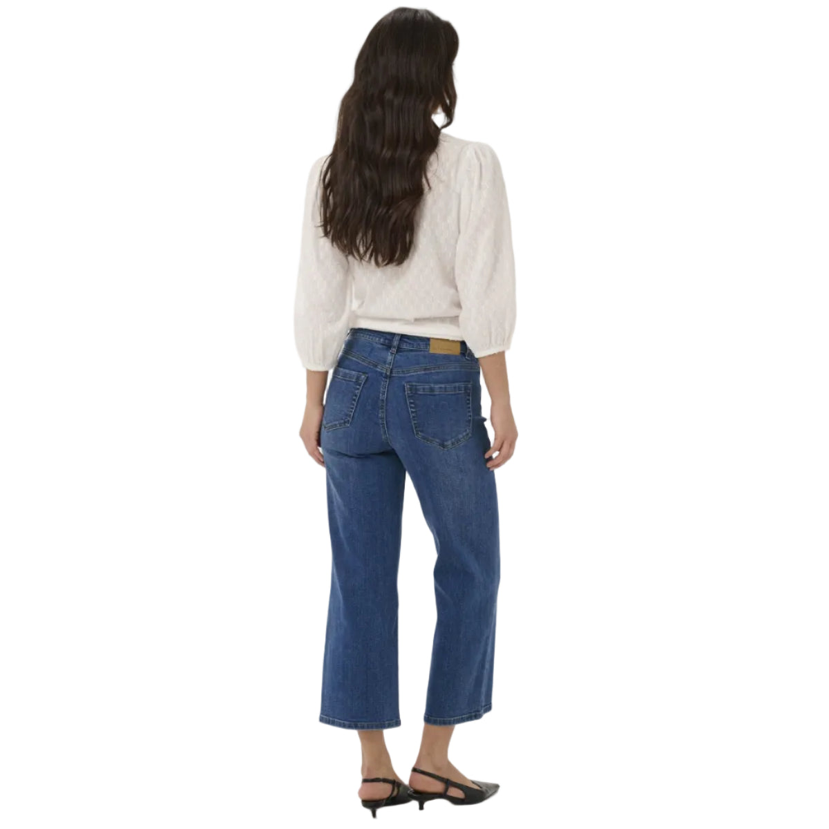 Kaffe Womens Jeans Brook HW Cropped Medium Blue Denim