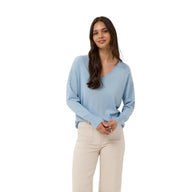 Kaffe Womens KAlizza Mai Pullover Blue Fog