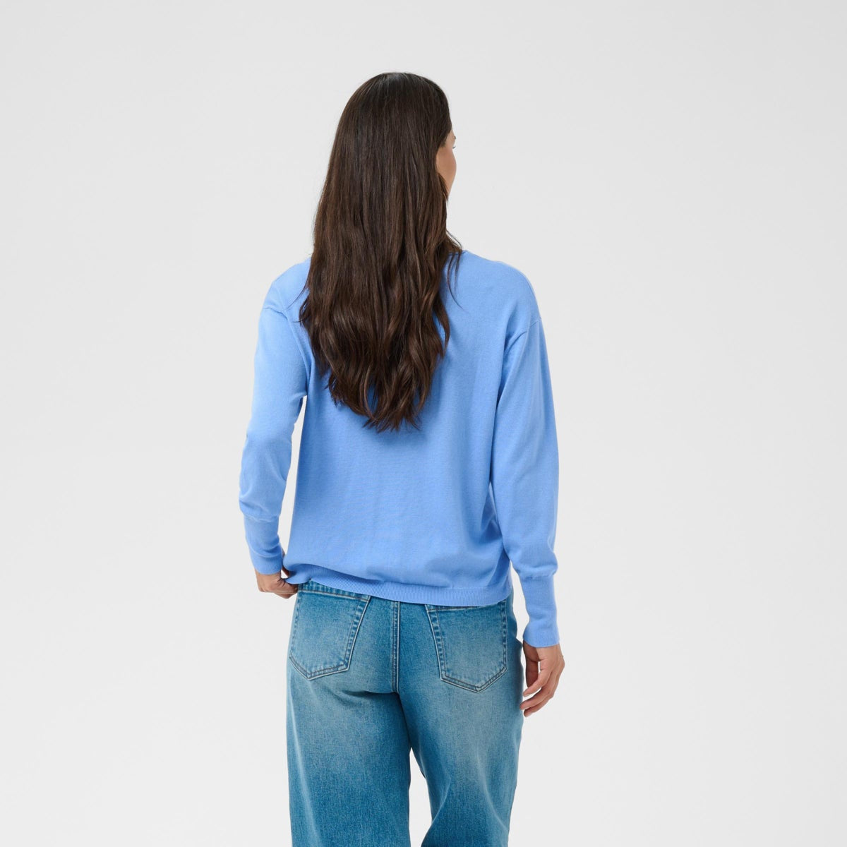 Kaffe women's blue fog knitted pullover