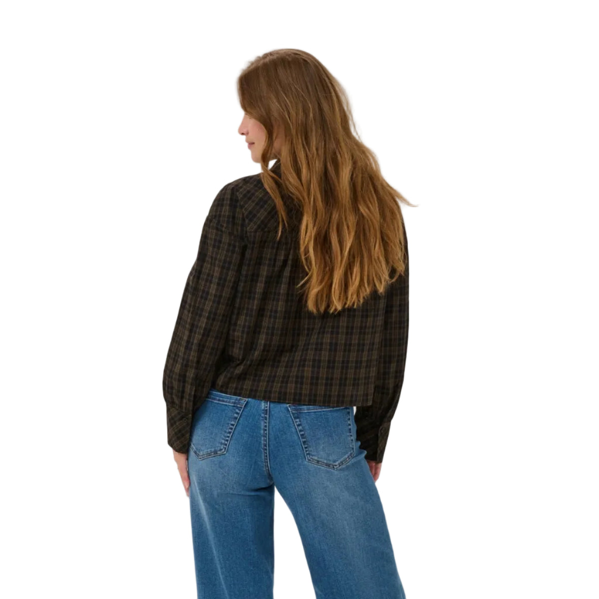Kaffe Womens Shirt KAHelie Black/Brown Check