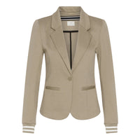 Kaffe Womens Blazer Kinnie Desert Taupe/Chalk Stripe