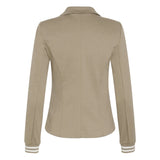Kaffe Womens Blazer Kinnie Desert Taupe/Chalk Stripe