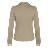 Kaffe Womens Blazer Kinnie Desert Taupe/Chalk Stripe