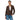 Kaffe women's Kinnie blazer in coffee bean and chalk stripe