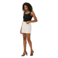Kaffe Womens KAkarla Twill Shorts Chalk