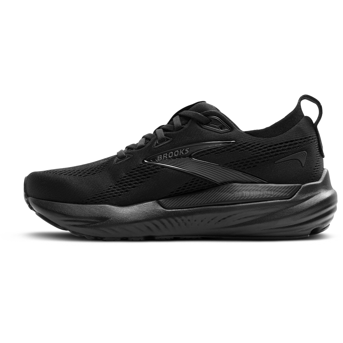 Brooks Mens Trainer Glycerin GTS 22 Black/Black/Ebony