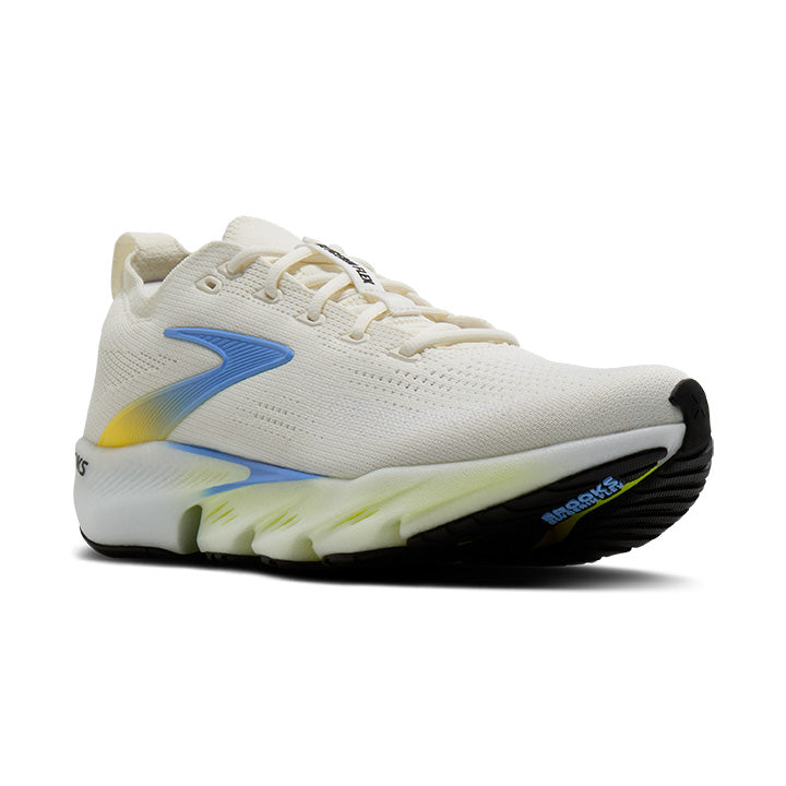 Brooks Mens Trainer Glycerin Flex White/Cyber Yellow/Nightlife