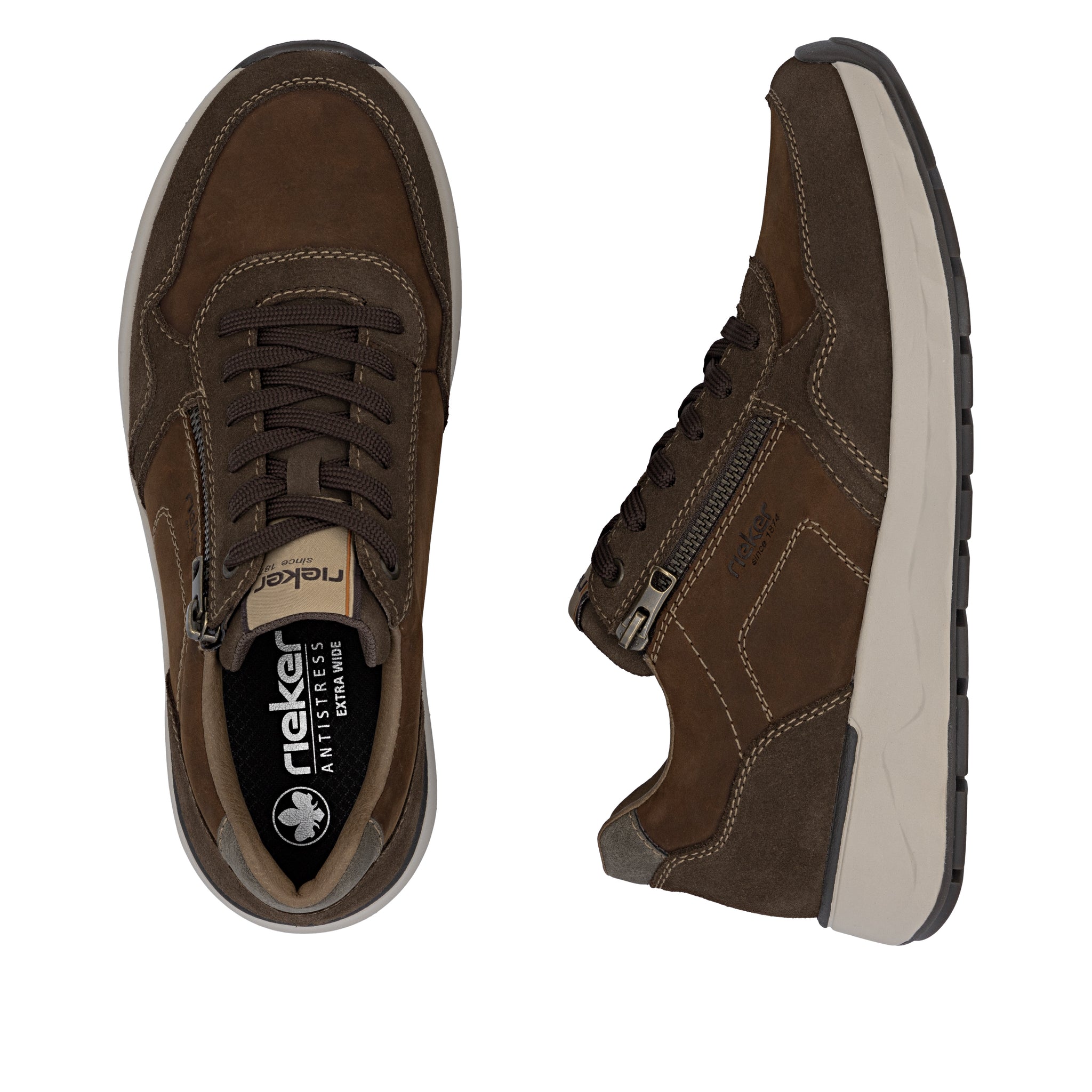 Rieker Mens Trainer 11500-22 Tabak/Noce/Kaffee