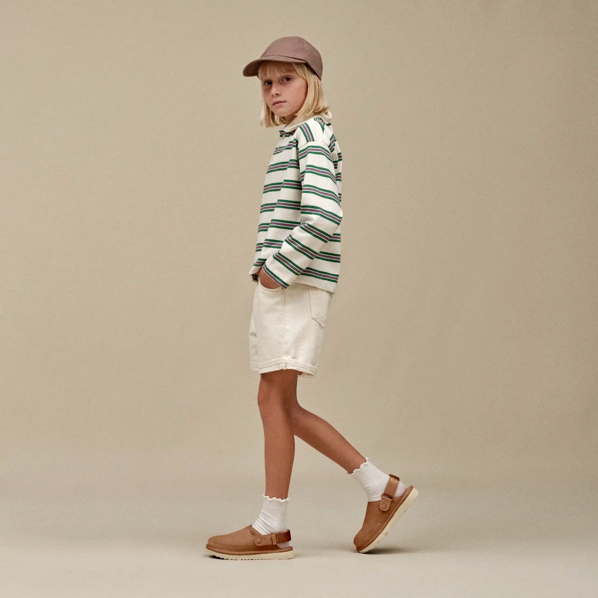 Ugg kids' leather slip-on clog