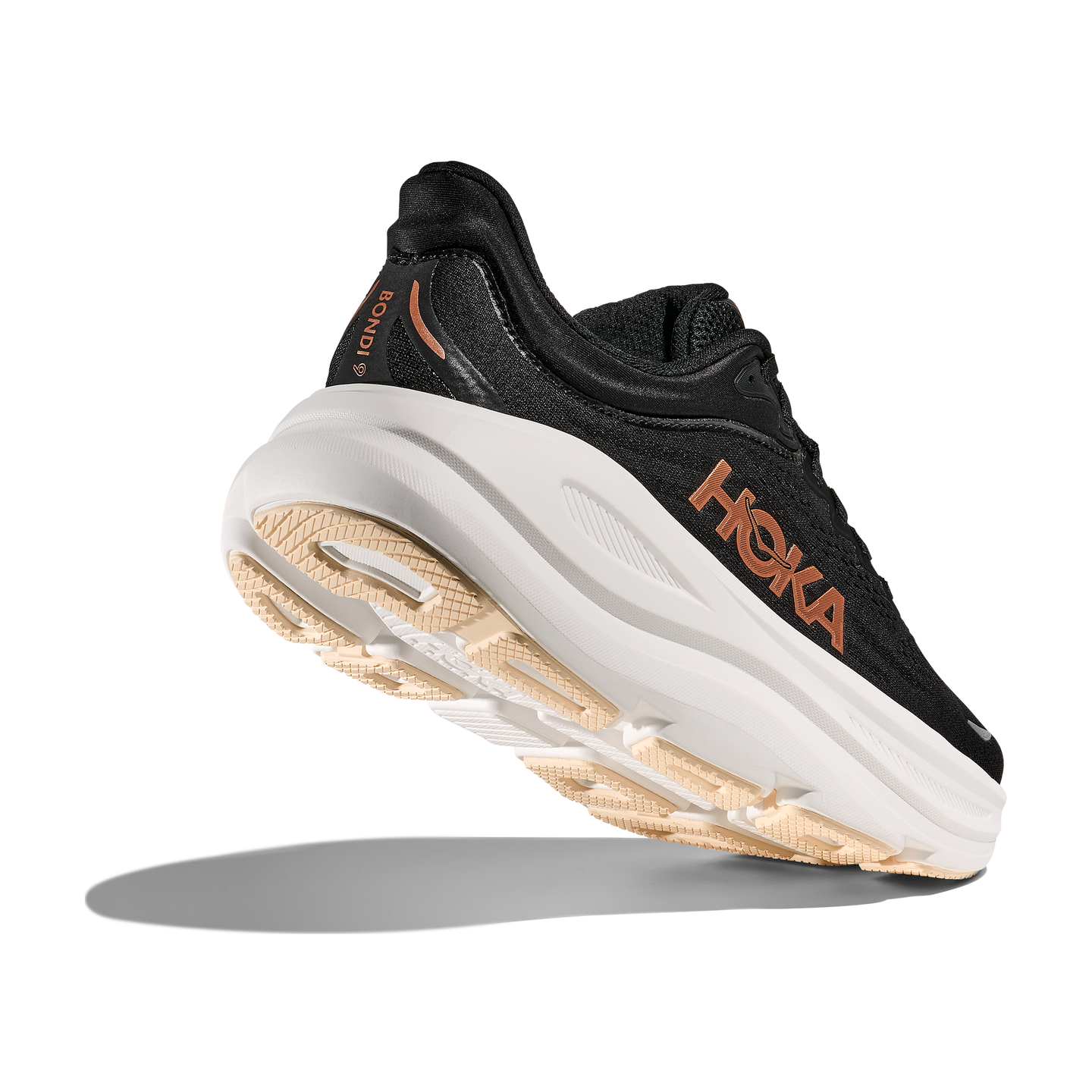 Hoka Womens Trainer Bondi 9 Black/Rose Gold