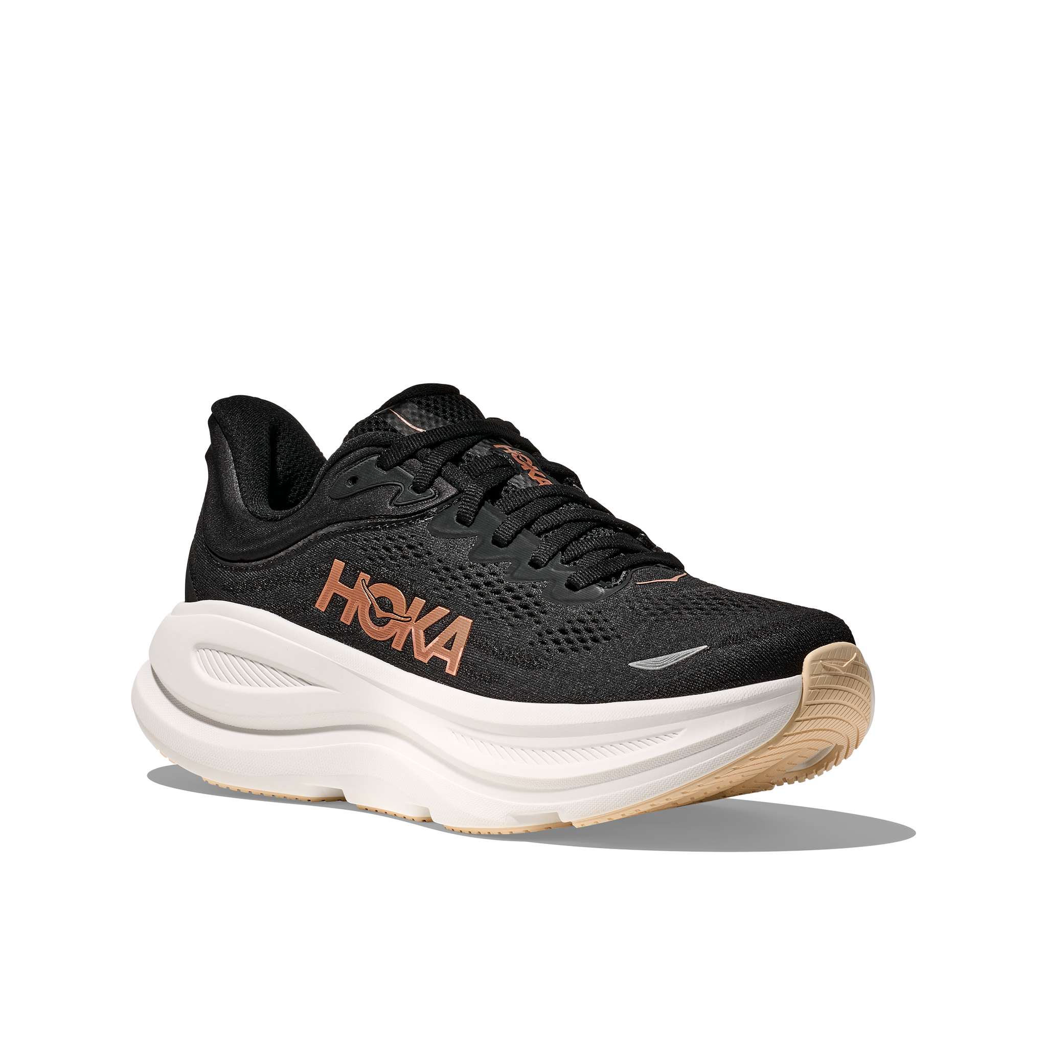 Hoka Womens Trainer Bondi 9 Black/Rose Gold