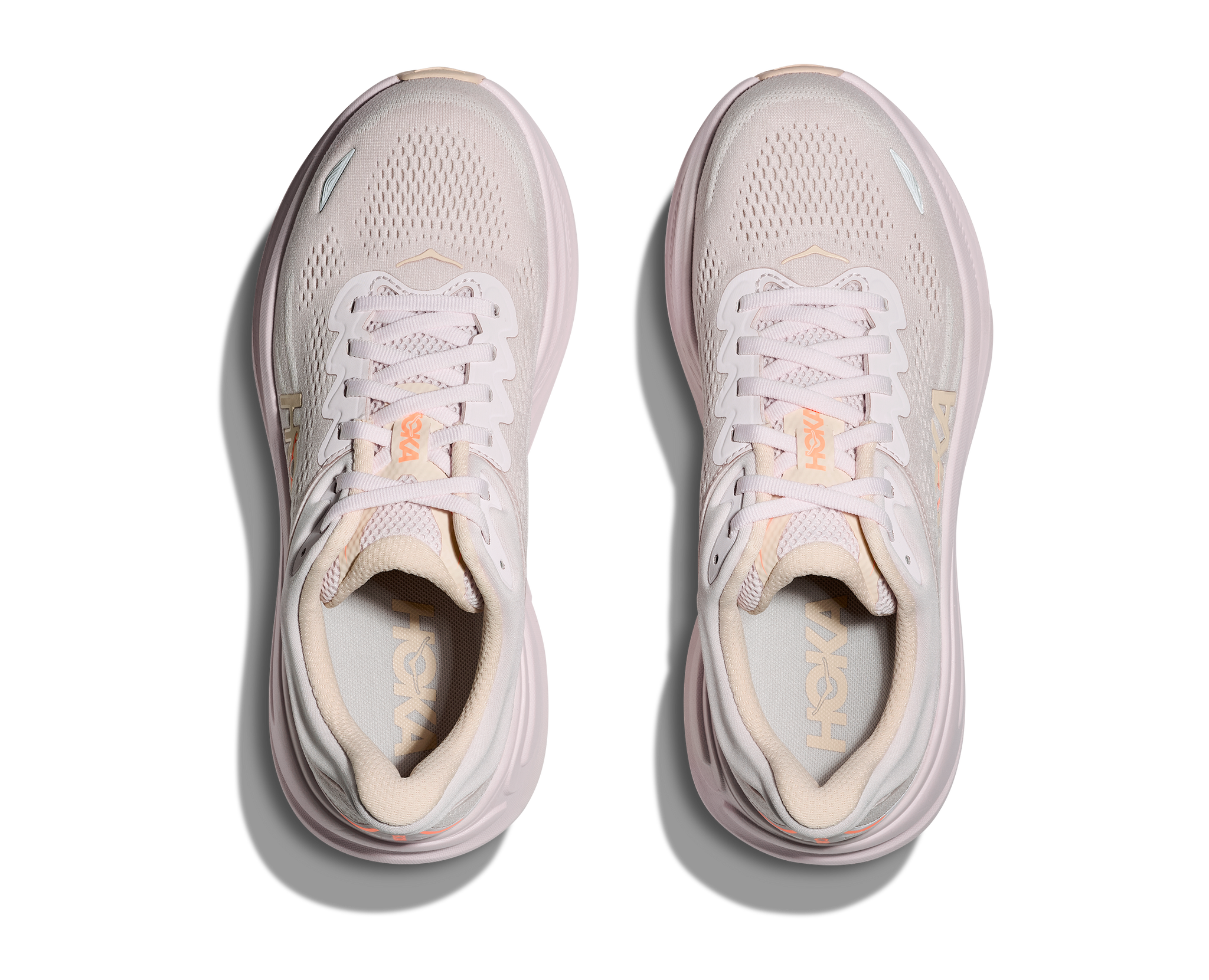 Hoka Womens Trainer Bondi 9 Lilac Cream/Tangerine Glow