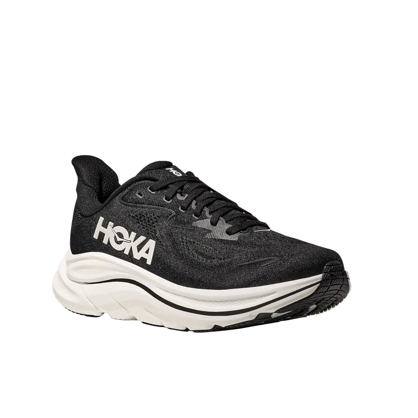 Hoka Mens Trainer Clifton 10 Wide Black/White